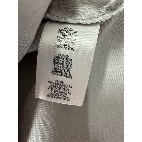 Noble Outfitters Shirt Womens Medium Long Sleeve Button Up Gray Bluegrass Lace - Picture 8 of 10